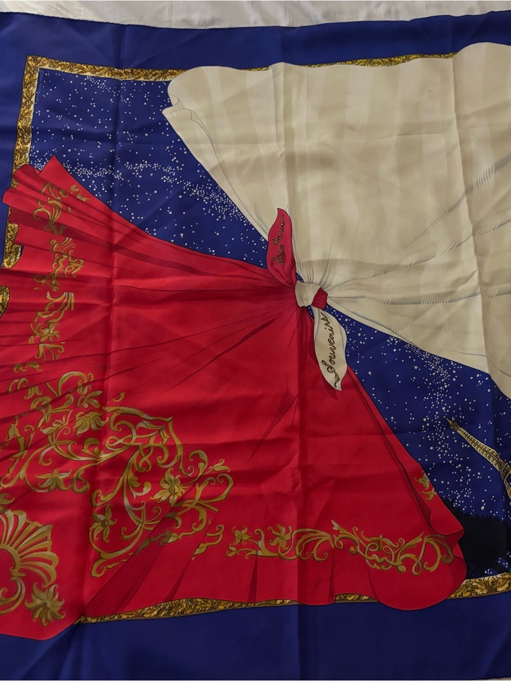 Hermès “Souvenirs de Paris” Vintage Silk Scarf 90cm – Hilton McConnico – Red Blu